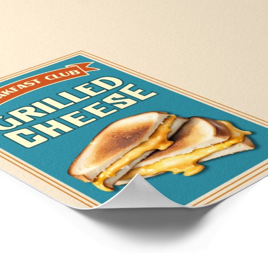Ontbijtclub voor gegrilde kaas poster (Hoek)
