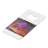 Ontbijtdrakenbrandontwerp Creditkaart Flessenopener (Voorkant Gekanteld)