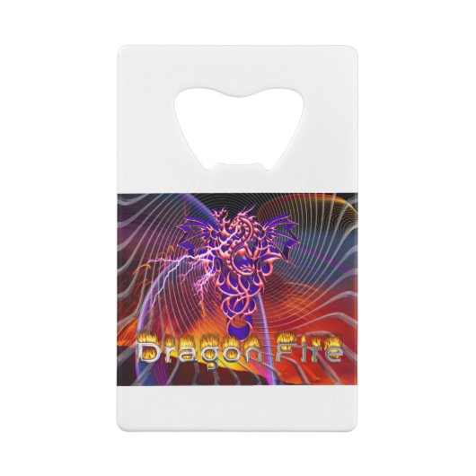 Ontbijtdrakenbrandontwerp Creditkaart Flessenopener (Achterkant)
