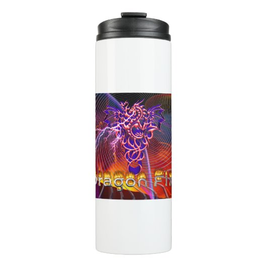 Ontbijtdrakenbrandontwerp Thermosbeker (Voorkant)