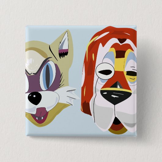 Ontbijten bij Tiffany's Masker Buttonnen Vierkante Button 5,1 Cm (Voorkant)