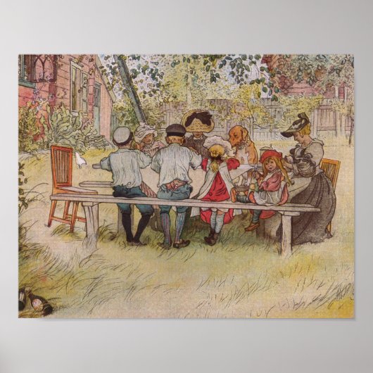 Ontbijten onder de Big Birch Poster (Voorkant)