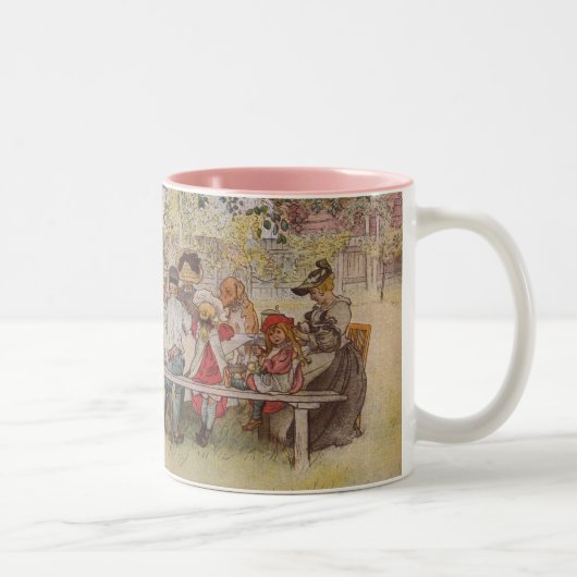 Ontbijten onder de Big Birch Tweekleurige Koffiemok (Rechts)