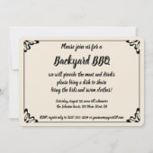 Ontbijten onder de uitnodiging van de Big Birch BB (Achterkant)