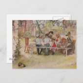 Ontbijten onder de vogelboom briefkaart (Voorkant / Achterkant)