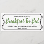 Ontbijten van gebotte kaartje menu (Voorkant)