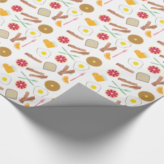 Ontbijtend patroonpapier cadeaupapier (Hoek)