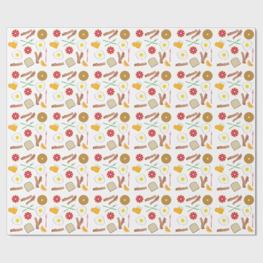 Ontbijtend patroonpapier cadeaupapier (Vlak)