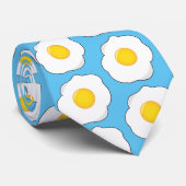 Ontbijtende gevriesdroogde eicellen blauw stropdas (Opgerold)