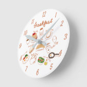 Ontbijtende keuken- en verwerkingsruimte ronde klok (Hoek)