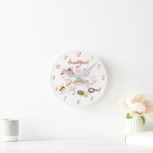 Ontbijtende keuken- en verwerkingsruimte ronde klok (Huis)