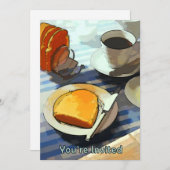 Ontbijtende koffie en giast kaart (Voorkant / Achterkant)