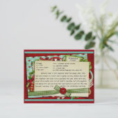 Ontbijtende Omelet-kerstrecept KAART (Staand voorkant)