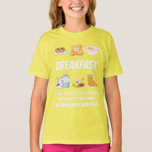 Ontbijtende, spannende T-shirt