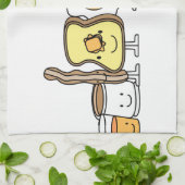 Ontbijtende tekenfilms theedoek (Gevouwen)