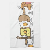 Ontbijtende tekenfilms theedoek (Verticaal)