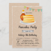 Ontbijtende uitnodiging voor pankoeken (Voorkant / Achterkant)
