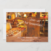 Ontbijtende uitnodigingskaarten kaart (Voorkant)