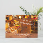 Ontbijtende uitnodigingskaarten kaart (Staand voorkant)