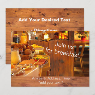Ontbijtende uitnodigingskaarten kaart