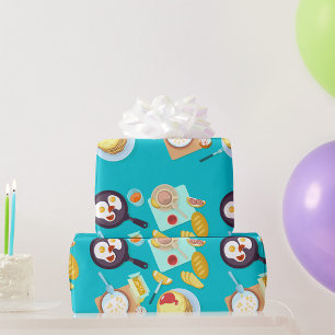 Ontbijtende voedingsmiddelen cadeaupapier