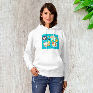 Ontbijtende voedingsmiddelen hoodie