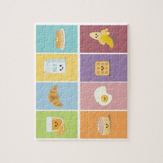 Ontbijtende voedingsmiddelen Puzzle Legpuzzel (Verticaal)