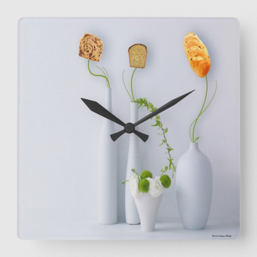 Ontbijtende wandklok (Voorkant)