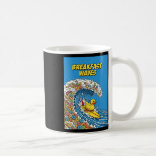 Ontbijtgolven Humor Eend Surfer Surfen Uniek F Koffiemok