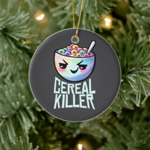 ontbijtgranen-moordenaar keramisch ornament