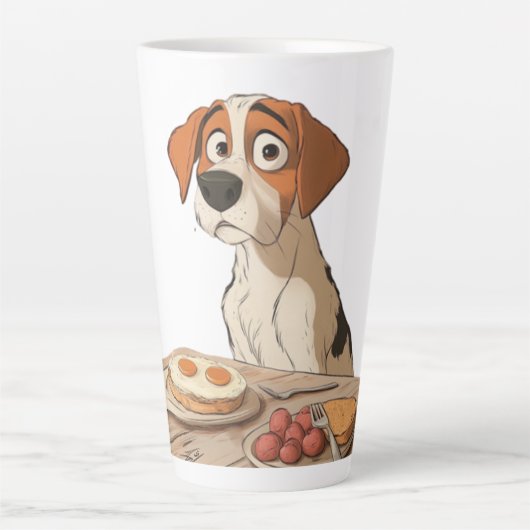 ontbijthond latte mok (Voorkant)