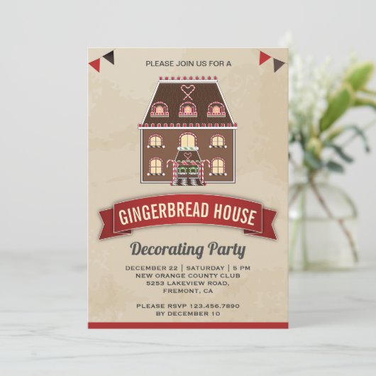  ontbijtkoek Decoratieve Partij Kaart (Staand voorkant)