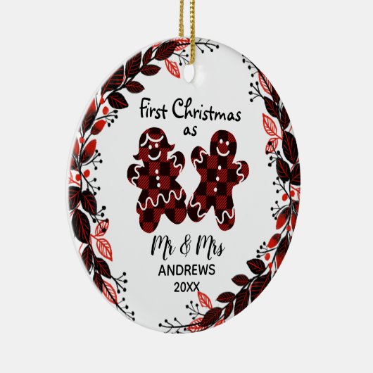 ontbijtkoek eerste kerstbuffelkoek keramisch ornament (Rechts)