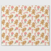 Ontbijtkoek en suikerriet cadeaupapier (Vlak)