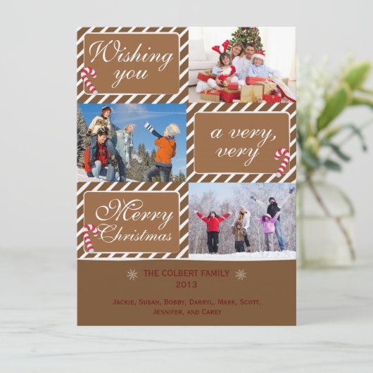 ontbijtkoek feestdagenkaart (Staand voorkant)