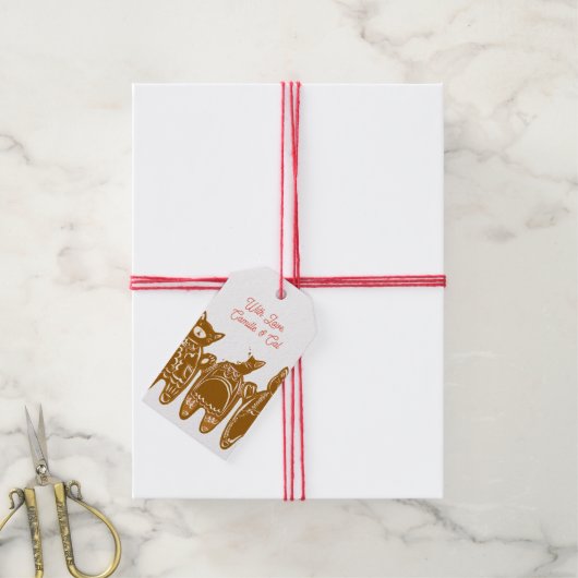 ontbijtkoek - Handgeverfd () Cadeaulabel (Met Touw)