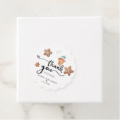 ontbijtkoek | Kerst Baby shower | Dank u Bedankjes Labels (In situ)