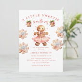 ontbijtkoek | Kerst Baby shower Kaart (Staand voorkant)