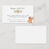 ontbijtkoek | Kerst Baby shower Luier Raffle Informatiekaartje (Voorkant / Achterkant)