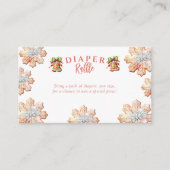 ontbijtkoek | Kerst Baby shower Luier Raffle Informatiekaartje (Voorkant)