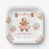 ontbijtkoek | Kerst Baby shower Papieren Bordje (Voorkant)