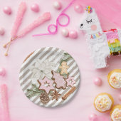 ontbijtkoek | Kerst Baby shower Papieren Bordje (Feest)