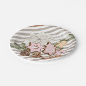 ontbijtkoek | Kerst Baby shower Papieren Bordje (Gekanteld)