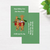 ontbijtkoek kerstfeestdag Label met cadeaukaart Visitekaartje (Bureau)