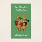 ontbijtkoek kerstfeestdag Label met cadeaukaart Visitekaartje (Voorkant)