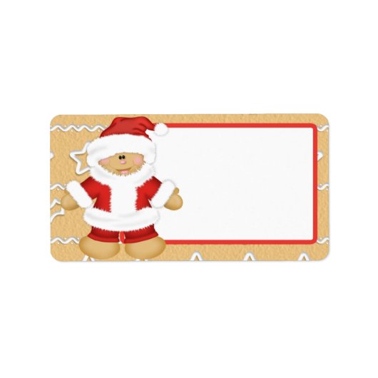 Ontbijtkoek Kerstman Etiket (Voorkant)