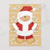 Ontbijtkoek Kerstman Feestdagenkaart (Voorkant)