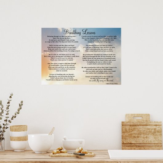 Ontbijtles ©2012 van Trinka Polite (poster) Poster (Keuken)