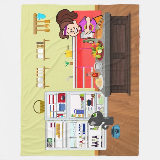 Ontbijtmaatjes Fleece Deken (Voorkant)