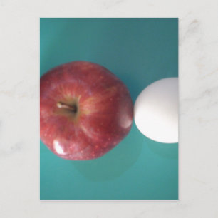 Ontbijtmaatjes: Twee eieren & een appel Stilleven Briefkaart